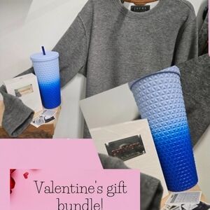 Jachs Gray Sweatshirt with Blue Ombre Tumbler